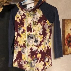 Small floral hoodie